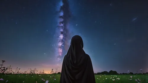 the milky way,the night sky,allah,abaya,astral traveler,photomanipulation,astronomy,nebula guardian,perseid,astronomical,ramadan background,the universe,cloak,milky way,night sky,photo manipulation,andromeda,universe,nightsky,burqa,Photography,General,Natural