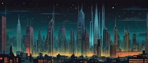 metropolis,coruscant,cityscape,cybercity,futuristic landscape,fantasy city,city skyline,cities,city cities,sedensky,capcities,polara,megalopolis,skyscrapers,cybertown,coruscating,city at night,areopolis,schuitema,dystopian,Art,Artistic Painting,Artistic Painting 50
