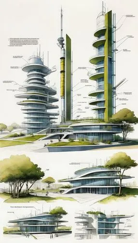 futuristic architecture,chinese architecture,futuristic landscape,japanese architecture,asian architecture,kirrarchitecture,suzhou,artificial island,futuristic art museum,stilt houses,concept art,floating islands,international towers,artificial islands,structures,xi'an,buildings,mid century modern,forms,industrial landscape,Unique,Design,Infographics