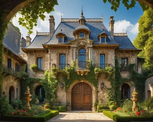 chateaux,chateau,fairytale castle,fairy tale castle,french windows,french building,chateauesque,france,maison,francia,zelenay,dreamhouse,manoir,fairy tale,dordogne,domaine,a fairy tale,villenueve,provencal,maisons,Conceptual Art,Fantasy,Fantasy 05