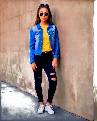 denim background,jeans background,yellow and blue,denim jacket,denim bow,denim,yellow brick wall,chambray,jean jacket,yellow background,denim shapes,denim jeans,dark blue and gold,fashionable girl,retro styled,neon colors,blue shoes,kiernan,retro look,colorful background,Conceptual Art,Sci-Fi,Sci-Fi 05