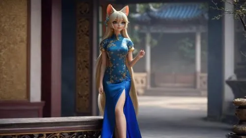 cheongsam,wulin,yuanji,kitsune,oriental princess,xufeng