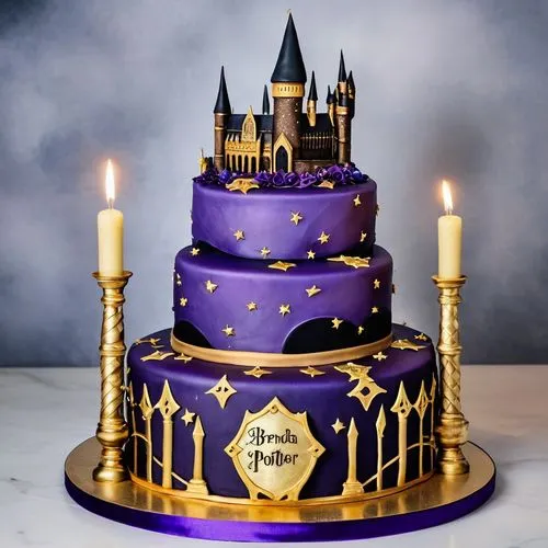 Brenda Potter Birthday Cake,royal icing,purple and gold foil,a cake,the cake,wedding cake,birthday cake,Photography,General,Realistic