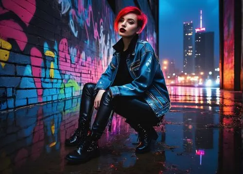 grunge,celldweller,klayton,domino,cyberpunk,in the rain,noir,raineri,neon lights,jinx,neon light,blue rain,punk,urban,junji,photo session at night,cyberpunks,siouxsie,portrait background,zemfira,Photography,Black and white photography,Black and White Photography 03