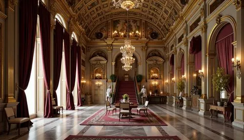 royal interior,ritzau,ornate room,entrance hall,enfilade,cochere,certosa,corridor,dolmabahce,europe palace,hallway,foyer,villa cortine palace,salone,interiors,mikhailovsky,empty interior,residenz,certosa di pavia,palazzo