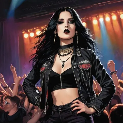 jauregui,tarja,domino,rocker,xcx,kreator,rock chick,danzig,leather jacket,demi,ramirez,donsky,concert,syleena,elvira,jasinski,sel,pantera,demetria,renegade,Conceptual Art,Fantasy,Fantasy 23