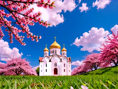 suzdal,springtime background,spring background,russland,ukraine,lavra,easter background,yaroslavl,belorussia,gustov,rostov,colors of spring,novodevichy,eparchy,spring blossoms,putna monastery,tatarstan,tyumen,alexander nevski church,kryvyi,Illustration,Realistic Fantasy,Realistic Fantasy 43