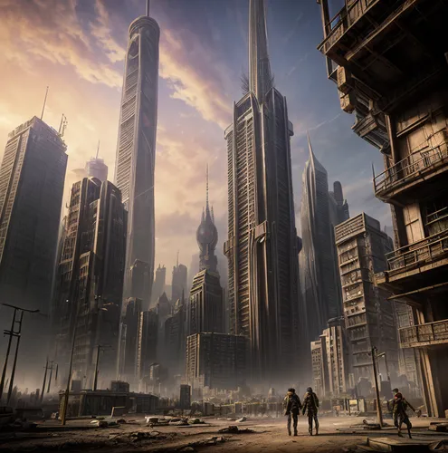 post-apocalyptic landscape,destroyed city,dystopian,futuristic landscape,post apocalyptic,black city,urbanization,post-apocalypse,sci fi,futuristic architecture,district 9,sci - fi,sci-fi,tall buildings,scifi,dystopia,city cities,harbour city,metropolis,sci fiction illustration