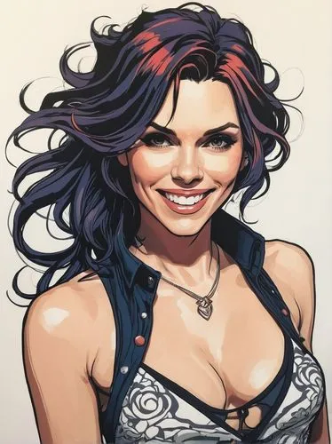 trish,melina,shadman,vickie,toni,eldena,aj,sonnessa,ramirez,mileena,jemma,lorelai,romanoff,liliana,fey,saraya,leela,tna,devonne,madelyne,Illustration,Black and White,Black and White 12