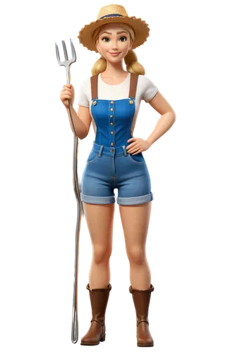 countrygirl,farmer,countrywoman,campesina,farm girl,farmer in the woods,girl in overalls,townsfolk,countrywomen,farmhand,homesteader,shepherdess,farmworker,woodcutter,cowgirl,campesino,lederhosen,gardener,cleaning woman,woman fire fighter,Unique,3D,3D Character