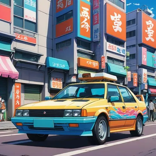 crx,wanganella,shakotan,sugoroku,tokyo city,nihondaira,Illustration,Japanese style,Japanese Style 03