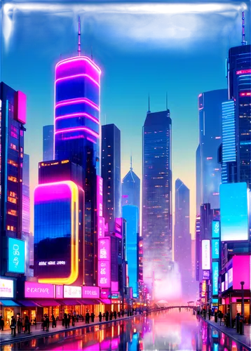 colorful city,cybercity,cityscape,guangzhou,shanghai,fantasy city,shinjuku,futuristic landscape,tokyo city,city skyline,metropolis,cityzen,cybertown,cyberport,city at night,chengli,skyscrapers,microdistrict,tokyo,hkmiami,Illustration,Japanese style,Japanese Style 02