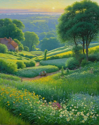 meadow landscape,green landscape,rural landscape,green meadow,green fields,farm landscape,meadow in pastel,green meadows,blooming field,summer meadow,flower field,meadows,flower meadow,landscape,field of flowers,vegetables landscape,flowers field,lilies of the valley,home landscape,flowering meadow,Illustration,Children,Children 03