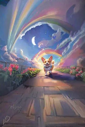 rainbow bridge,rainbow clouds,skylander giants,skylanders,rainbow rose,flower car,heaven gate,flower painting,raimbow,walt disney world,world digital painting,journey,fantasy picture,cartoon video gam