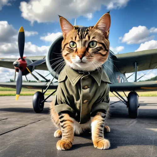 westland terrier,wildcat,vintage cat,aviator,fighter pilot,american wirehair,kitty hawk,american bobtail,cat sparrow,flight engineer,cat warrior,cat image,cat european,tiger cat,tabby cat,tomcat,grumman f6f hellcat,toyger,captain p 2-5,general aviation,Photography,General,Realistic