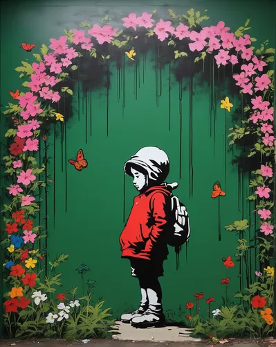 graffiti art,flower wall en,girl picking flowers,falling flowers,girl in flowers,street art,urban street art,streetart,cartoon flowers,flower painting,urban art,wallflower,flower background,flower art,children's background,flowers fall,alice in wonderland,grafitti,wonderland,way of the roses,Conceptual Art,Graffiti Art,Graffiti Art 12