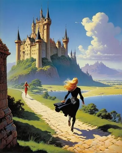 hildebrandt,castlevania,castles,prydain,fantasy world,castletroy,travel poster,fairy tale castle,fantasyland,eilonwy,castledawson,fantasy picture,mcquarrie,disney castle,hohenzollern castle,nargothrond,castleguard,caminos,knight's castle,fantasia,Conceptual Art,Sci-Fi,Sci-Fi 19