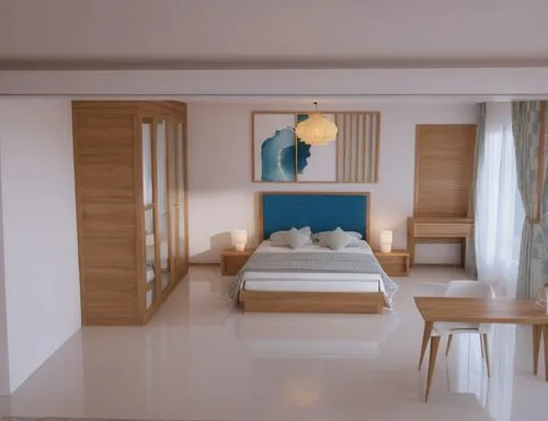 costal style bedroom
,modern room,3d rendering,interior modern design,contemporary decor,habitaciones,bedroom,bedrooms,modern decor,mahdavi,guest room,interior decoration,home interior,3d render,sleep