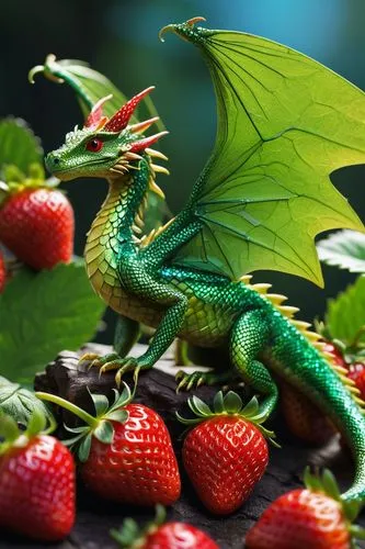 emerald lizard,forest dragon,micrurus,phelsuma,many berries,fantasy animal,lagarto,chamaeleon,dragonja,eastern water dragon,fresh berries,agamid,berries,green crested lizard,green dragon vegetable,basilisk,dragonetti,painted dragon,taittiriya,eastern water dragon lizard,Photography,General,Natural