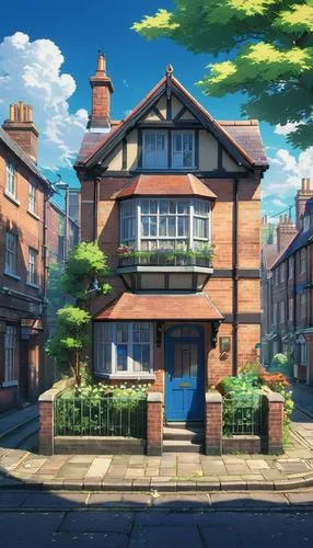 crooked house,estate agent,apartment house,clannad,shinbo,violet evergarden,Illustration,Japanese style,Japanese Style 03