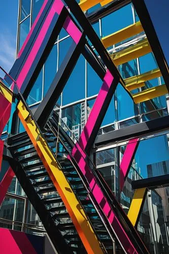 colorful facade,steel stairs,mvrdv,ocad,melkweg,escaleras,subway stairs,staircases,skywalks,technopolis,zollverein,multilevel,escalera,winners stairs,multi storey car park,depero,stair,zoetermeer,skolkovo,outside staircase,Illustration,Black and White,Black and White 10