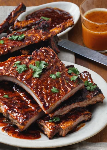 Create a recipe for barbecued pork ribs, adding your unique twist to the classic flavors and presenting it as a cooking tutorial.,barbecued pork ribs,pork ribs,spare ribs,beef ribs,ribs,leaf ribs,ribs