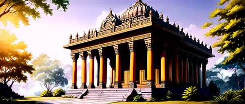 egyptian temple,artemis temple,mausoleum ruins,greek temple,temple,mausolea,ancient city,tempel,temple of diana,temples,3d render,roman temple,render,royal tombs,3d rendering,mausoleum,ancient house,vimana,columns,neoclassical,Illustration,Black and White,Black and White 30