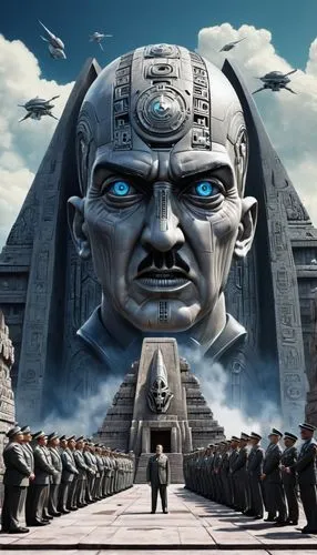 freemasonry,stargate,the sphinx,ramses ii,somtum,emperor,zeppelins,freemason,el salvador dali,all seeing eye,theater of war,valerian,machu pi,empire,imperator,photoshop manipulation,orator,fractalius,imperial,day of the head,Conceptual Art,Sci-Fi,Sci-Fi 03