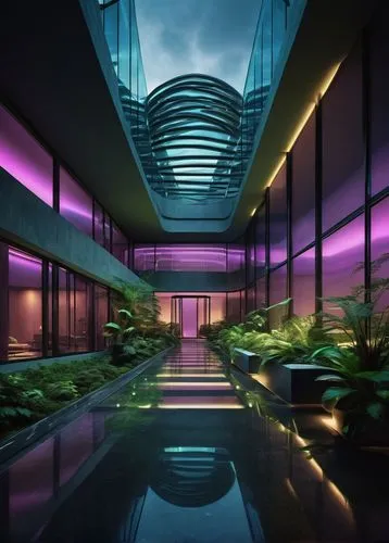 futuristic architecture,futuristic landscape,glass wall,futuristic art museum,atriums,vdara,glass building,contemporary,modern architecture,aqua studio,walkway,intercontinental,skywalks,atrium,skyways,luxury hotel,hypermodern,skybridge,damac,tropical house,Illustration,Realistic Fantasy,Realistic Fantasy 34