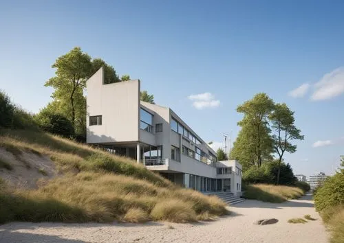  ,a house that has some sand in front of it,dunes house,tugendhat,passivhaus,exzenterhaus,arkitekter,lohaus,Photography,General,Realistic