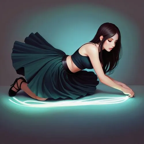 lightsaber,girl in a long dress,katara,kahlan,inara,arwen,rey,bioluminescent,elektra,korra,selene,tron,utada,rukia,glowworm,kuchel,fluorescents,sigyn,mulan,lyra,Illustration,Abstract Fantasy,Abstract Fantasy 02