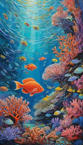 coral reef,underwater landscape,coral fish,school of fish,underwater background,coral reef fish,red sea,deep coral,aquarium,coral reefs,koi pond,fishes,coral,aquarium decor,koi fish,fish in water,oil painting on canvas,under the sea,nemo,tropical fish,Conceptual Art,Sci-Fi,Sci-Fi 24