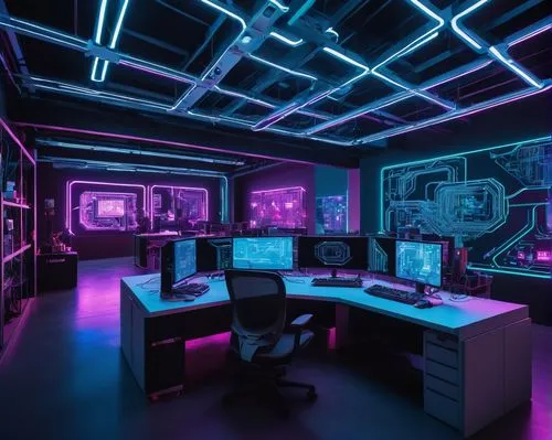 computer room,ufo interior,sci fi surgery room,creative office,fractal design,the server room,neon human resources,modern office,computer workstation,working space,computer desk,control center,cyber,blur office background,cyberspace,spaceship space,offices,pink vector,3d background,cinema 4d,Illustration,Japanese style,Japanese Style 05