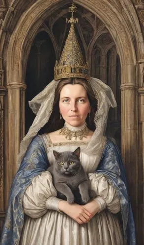 gothic portrait,cat european,portrait of christi,cat portrait,portrait of a girl,portrait of a woman,cat sparrow,cat image,cat,woman holding pie,victorian lady,figaro,tudor,girl in a historic way,cinderella,the prophet mary,child portrait,the hat of the woman,domestic long-haired cat,the cat,Digital Art,Comic