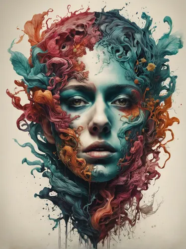 psychedelic art,photoshop manipulation,photo manipulation,woman thinking,fractals art,image manipulation,mystical portrait of a girl,sci fiction illustration,photomanipulation,woman face,abstract design,abstract artwork,adobe photoshop,boho art,world digital painting,psyche,woman's face,digital art,immersed,head woman,Photography,Artistic Photography,Artistic Photography 05