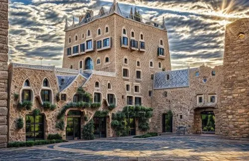 hohenzollern castle,medieval castle,alcazar,castle sponeck,medieval architecture,castilla,waldeck castle,hluboka castle,marienburg,texas tech,toledo spain,palma de mallorca,hotel de cluny,templar castle,gaudí,souk madinat jumeirah,gold castle,knight's castle,monastery israel,fairytale castle,Architecture,General,Transitional,Catalan Organic