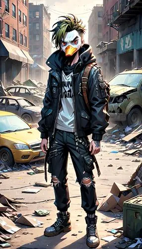 punk,postapocalyptic,scrap dealer,cyberpunk,delinquent,renegade,vagrant,punk design,grunge,protagonist,bebop,slum,post apocalyptic,urban,shigaraki,punkish,cyberpunks,vigilante,antihero,stylish boy,Anime,Anime,General