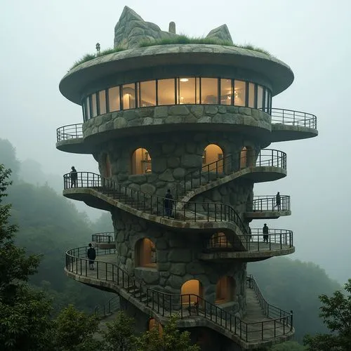 observation tower,tree house hotel,lookout tower,tree house,stone pagoda,turtle tower,treehouse,watch tower,animal tower,treehouses,asian architecture,bird tower,wudang,teahouse,stilt house,house in mountains,tigers nest,fire tower,the observation deck,observation deck