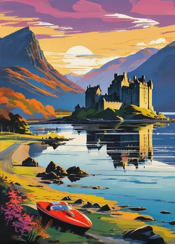 Write a poem capturing the serene beauty of Eilean Donan at sunrise.,eilean donan,eilean donan castle,scotland,isle of skye,scottish highlands,highlands,isle of mull,scottish,scottish folly,mull,glenc