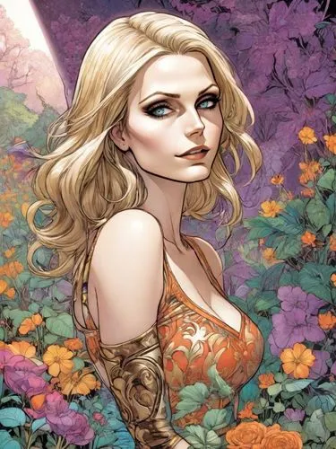 namorita,jessamine,margaery,background ivy,mirabilis,maetel,margairaz,girl in flowers,namora,siryn,sigyn,lilandra,elven flower,ivy,valerian,behenna,baroness,tanith,seelie,rasputina,Digital Art,Comic