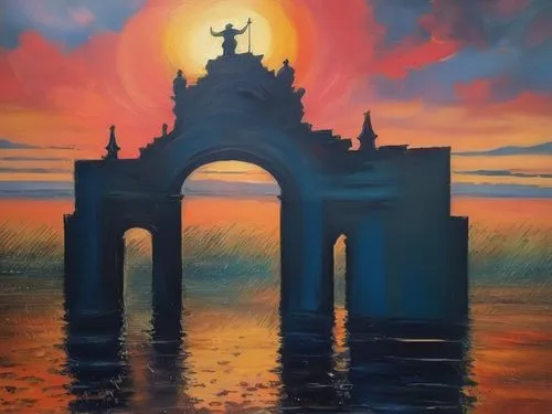 
,triumphal arch,el arco,archway,portal,victory gate,city gate,constantine arch,church painting,arco,oil painting on canvas,art painting,gateway,half arch,karnataka,sea shore temple,artemis temple,rou