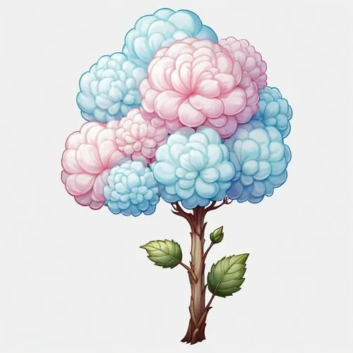 hydrangea background,cloudmont,flourishing tree,strawberry tree,cumulus,fragrant snowball,Illustration,Abstract Fantasy,Abstract Fantasy 11