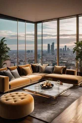 penthouses,modern living room,livingroom,living room,apartment lounge,appartement,contemporaine,luxury home interior,modern minimalist lounge,luxury property,modern decor,sky apartment,luxury real estate,paris balcony,immobilier,minotti,interior modern design,mobilier,chaise lounge,great room,Illustration,Paper based,Paper Based 04