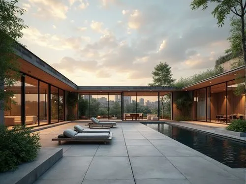 roof landscape,modern house,amanresorts,pool house,glass wall,glass roof,forest house,modern architecture,landscaped,beautiful home,luxury home,dunes house,dreamhouse,luxury property,landscape design sydney,minotti,luxury home interior,bohlin,prefab,mid century house,Photography,General,Realistic