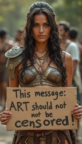 artstor,girl holding a sign,art,sacred art,artillerists,protester