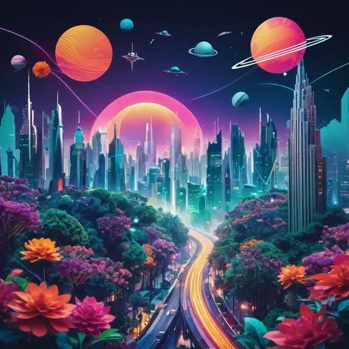 futuristic landscape,colorful city,fantasy city,alien world,alien planet,space art,fantasy landscape,dream world,world digital painting,kaleidoscape,fantasy world,space,gas planet,wonderlands,planet,cosmos field,cosmos,planet alien sky,spaceborne,ecotopia,Unique,Paper Cuts,Paper Cuts 07