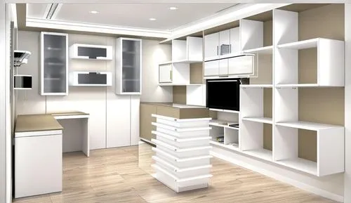 Móveis todo planejado na cor branco com leed nos armário e nichos. Piso laminado com tons claros.   Realista e futurista. Com iluminação no armário e preciso de um painel com fita de leed. No roda pé 