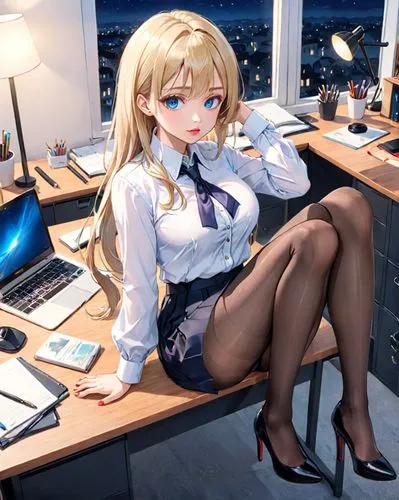 secretary,secretarial,office worker,darjeeling,michiru,secretaries,desk,night administrator,office desk,secretariats,girl at the computer,in a working environment,desk top,business girl,secretaria,sakamaki,minako,work desk,office chair,zeta,Anime,Anime,Traditional