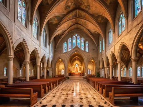 collegiate basilica,pcusa,presbytery,sanctuary,interior view,nave,interior,gesu,christ chapel,basilica,the interior,notre dame de sénanque,pews,choir,the basilica,transept,catholicus,archdiocese,sspx,chapel,Art,Classical Oil Painting,Classical Oil Painting 29