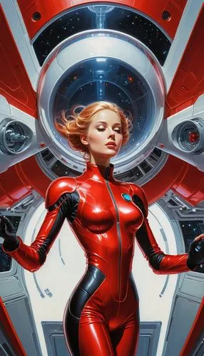 barbarella,shusterman,fembots,fembot,red,femforce,Conceptual Art,Sci-Fi,Sci-Fi 21